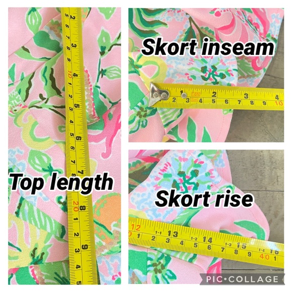 Lilly Pulitzer Kylo Strapless Skirted Romper w Sash Dress Pink Green NWT Size 00 - Picture 16 of 17